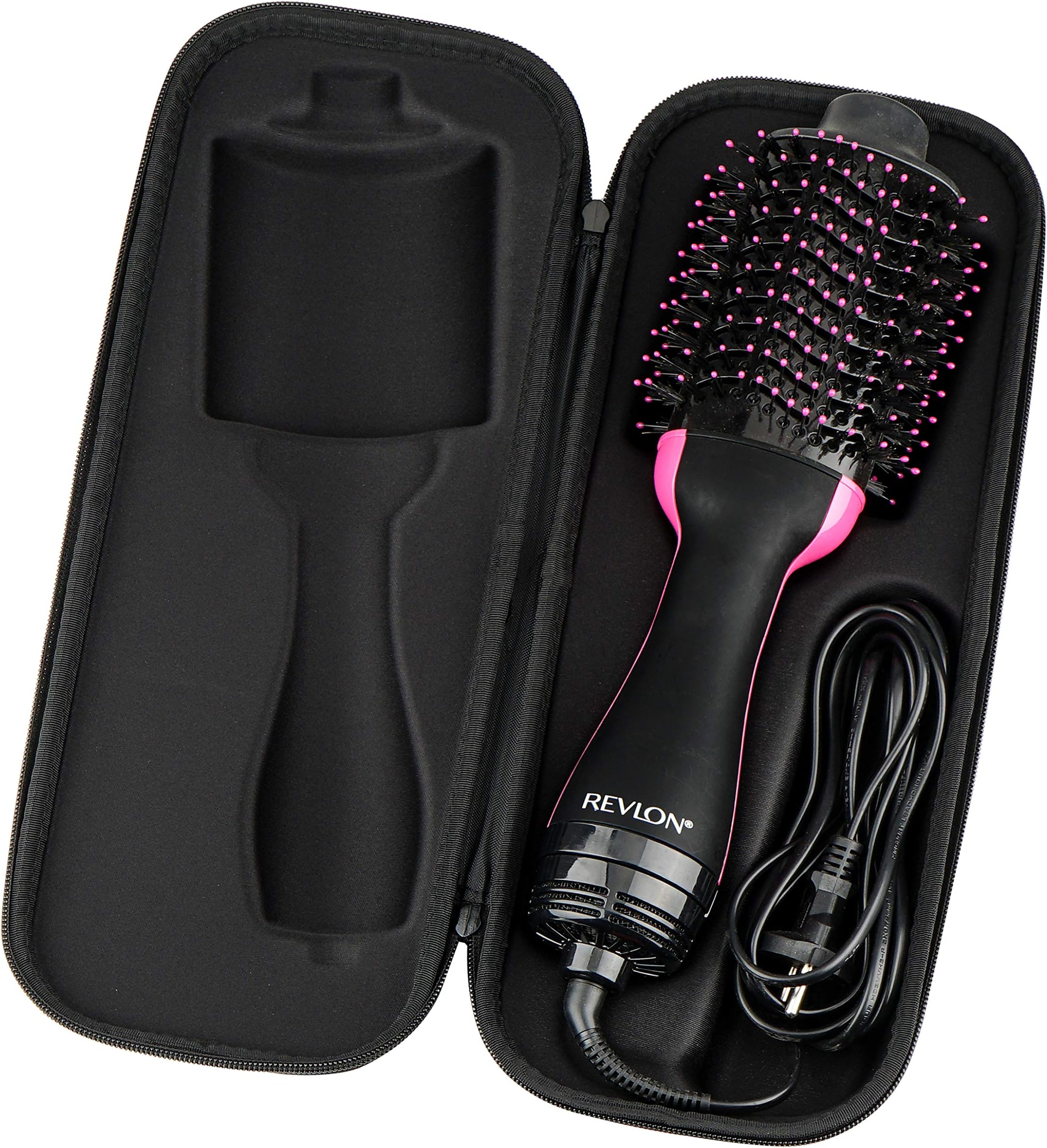 Brappo Hard Travel Case for Revlon One-Step Hair Dryer & Volumizer& Styler (BLACK)