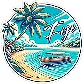Fiji Sticker 4 Inch City Travel Souvenir Destination - Waterproof Vinyl Decal for Laptop Water Bottle Car Tumbler - Durable Aesthetic Long-Lasting Stickers for Adults ID44990
