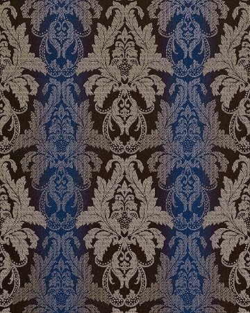 3d Barock Tapete Damask Edem 770 37 Luxus Tapete Hochwertige Brokat Struktur Dunkel Braun Royal Blau Silber Amazon De Baumarkt