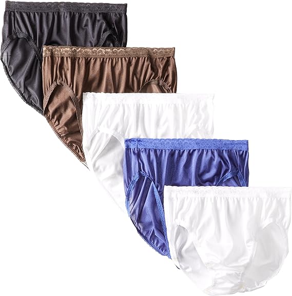Hanes Women's Elegance Nylon HiCut Panties 5Pack, 5 Amazon.co.uk