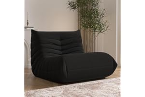 YVDNHP Bean Bag Chair, Memory Foam Bean Bag Sofa Large Bean Bag Chair for Adults, Bean Bag Chairs for Teens with High Density Comfortable Foam, Memory Foam Lazy Sofa for Living Room, Bedroom (Black)