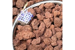 NUPICK 10lb Red Lava Rocks for Fire Pit, 1/2"-2" Volcanic Rock for Fireplace Indoor Outdoor, Lava Stone for Natural Gas & Propane Systems, Fire Glass Base Layer, Fire Bowls, Landscaping, Plants
