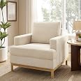 VANOMI Oversized Mid Century Modern Accent Chair - Upholstered Armchair, Rubberwood Base, 350lb Capacity - View #6