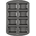 Wilton Perfect Results Non-Stick Mini Loaf Pan, 8-Cavity, 15.2 IN x 9.5 IN x 1.6, Gray