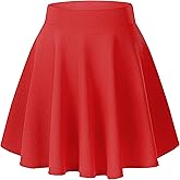 TRENDMALLS Girl's/Women's Classic Stretchy All Time Trendy Skater Knee Length Karara Skirts with Attached Inner Shorts