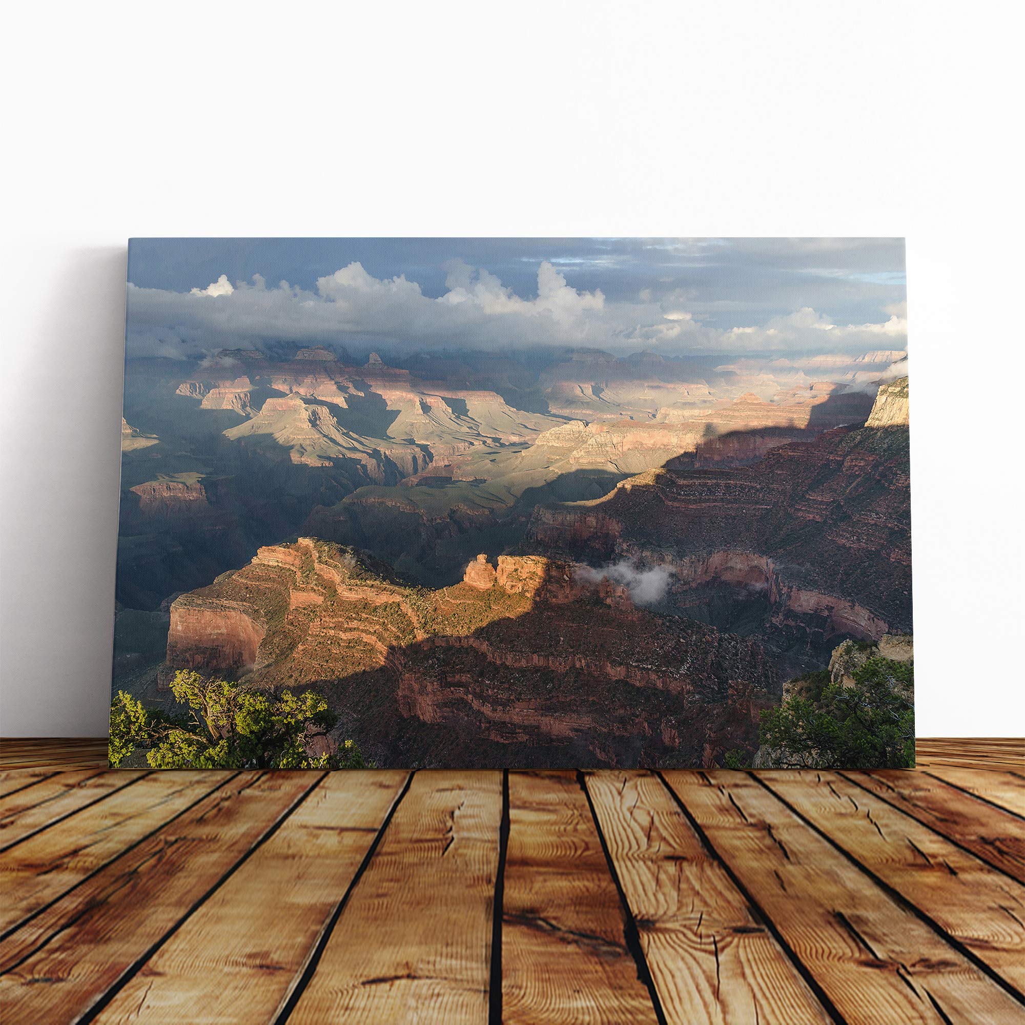 Landscape Grand Canyon Powell Point Evening Canvas Print | Gallery Wrapped 30mm Frame Wall Art | 20x14 inches | Ready to Hang | Modern Landscape Picture | Living Room Bedroom Lounge Office