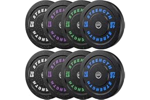 XDDIAS Pro-Grade 2" Olympic Bumper Plates Set, High-Bounce Colored Fleck-Rubber Weight Plates (±1%Accuracy), Floor-Protective＆Noise-Reducing Barbell Weight Set for Home Gym, 100-260lb Strength Training Kit for Weight Lifting