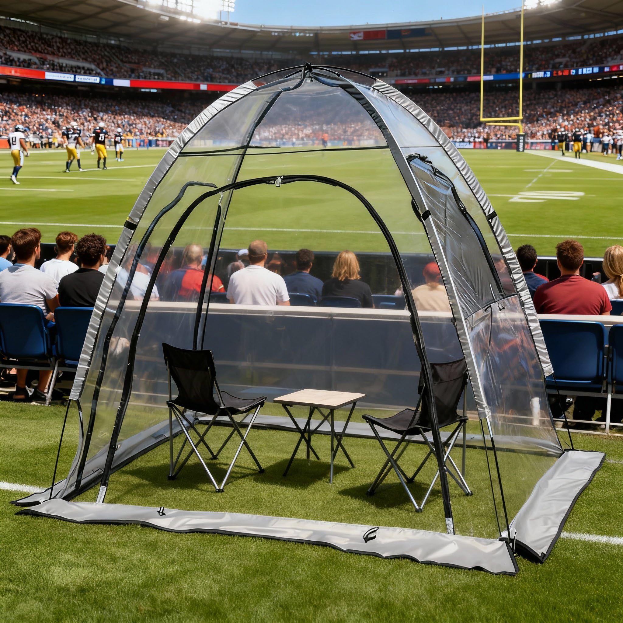 Photo 1 of 1-2 Person Waterproof Windproof Clear Sport Shelter - Ice Fishing Tent & Cold-Weather Resistant Winter Tent for Family, Fans, Planting, Reading, Patio Sunbathing & Outdoor Watching