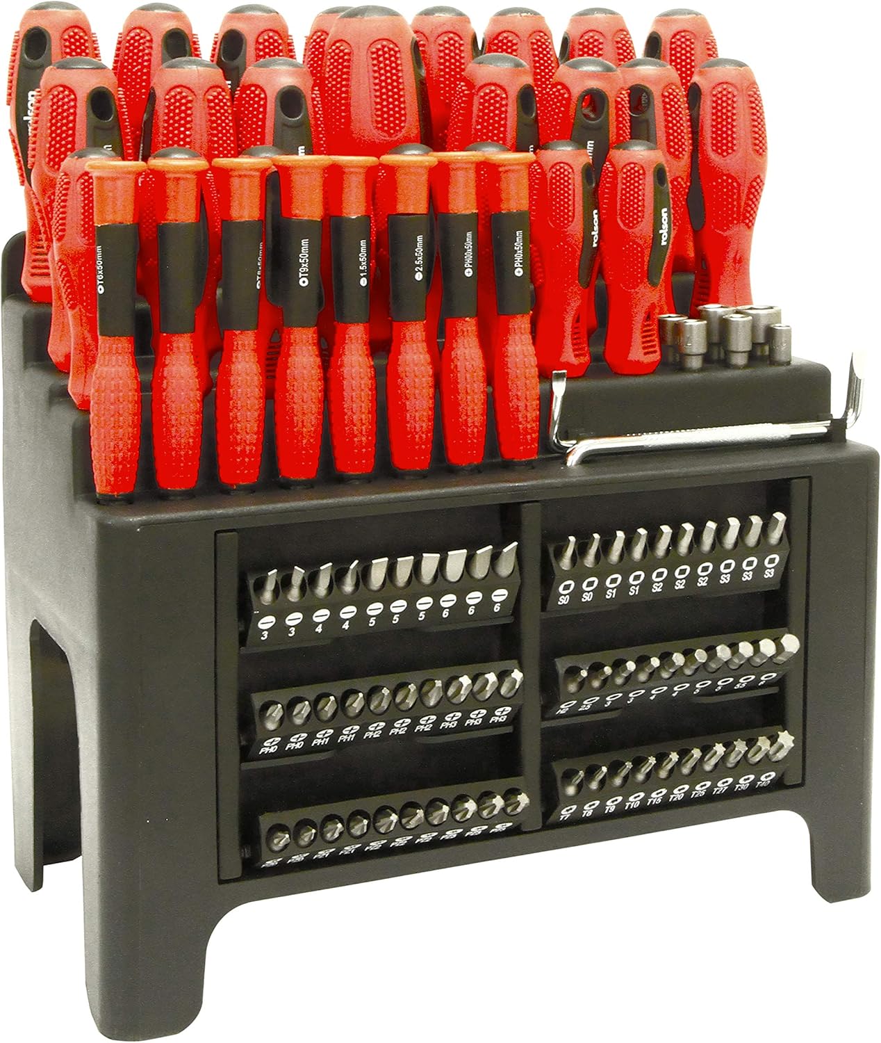Rolson 28895 100 pc Screwdriver Set, Nylon/a
