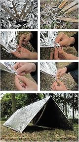 MIXIAO Survival First Aid Blanket Insulating Reflective Silver 130x210cm view 7
