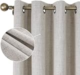 CUCRAF 100% Blackout Curtains 46x54 Off White 2 Panels Thermal Eyelet view 7