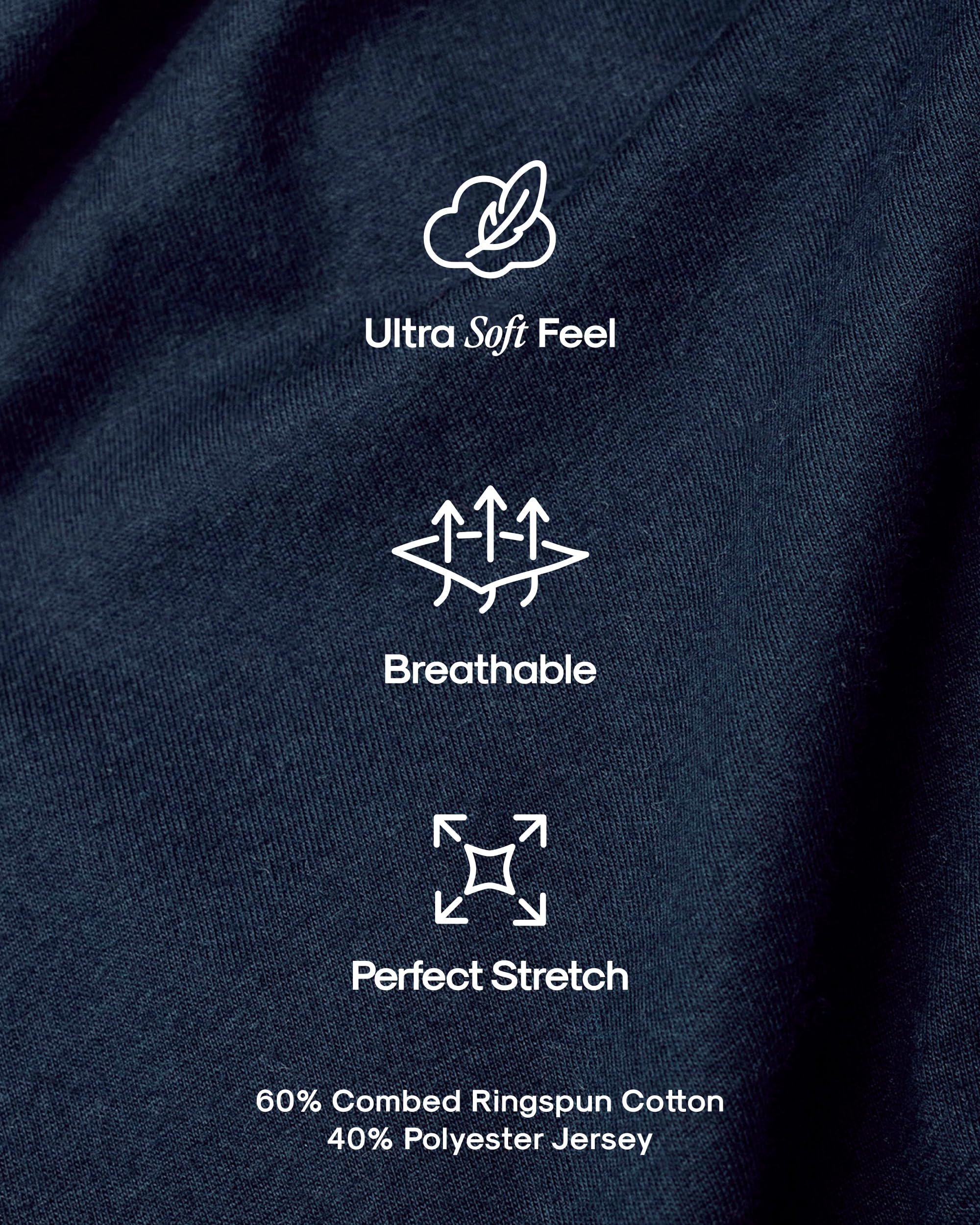 True Classic Mens T-Shirts – Short Sleeve Crew Neck T Shirts for Man, Cotton Blend Plain Novelty Men's T-Shirts