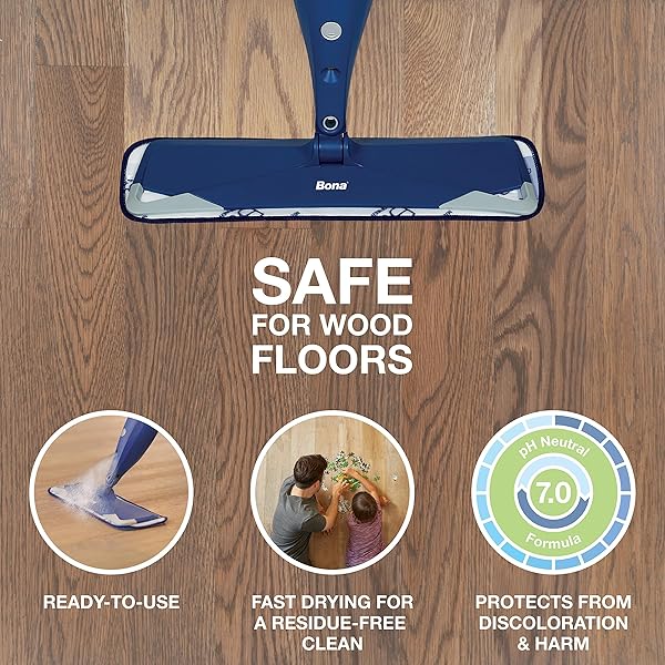 BONA HARDWOOD FLOOR CLEANER REFILL – 128 FL OZ – UNSCENTED – REFILL FOR BONA SPRAY MOPS AND SPRAY BOTTLES – RESIDUE-FREE FLOOR CLEANING SOLUTION FOR WOOD FLOORS