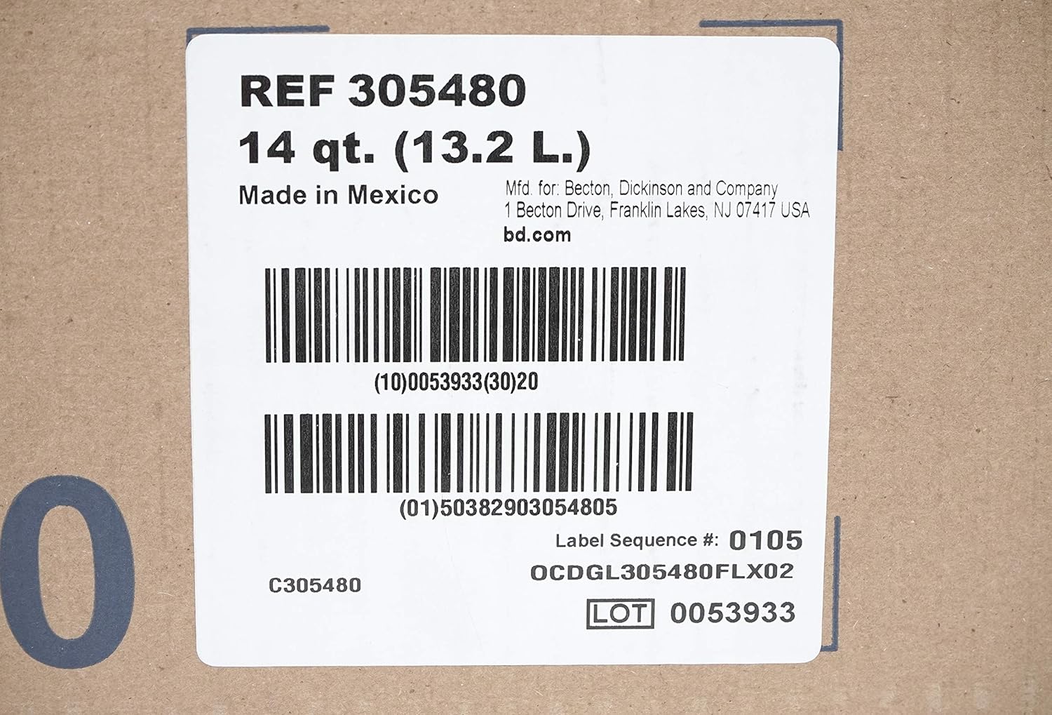 Becton Dickinson Sharps Collectors, Multi-Use, 14QTS 13.2L, 305480 (Case of 20), red: Industrial & Scientific