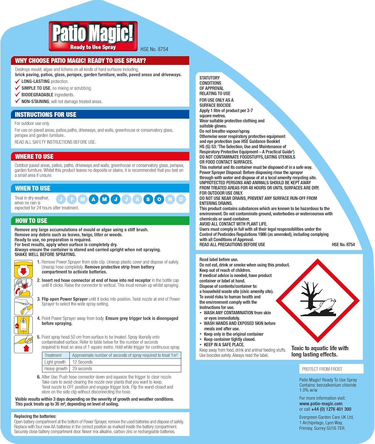 Patio Magic! 100049 Battery Power Sprayer Ideal for Patios, Paths and