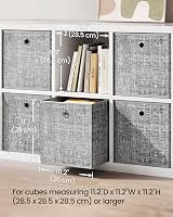 SONGMICS Storage Boxes 6-Pack 26x26x28 cm Non-Woven Fabric with Handles view 3