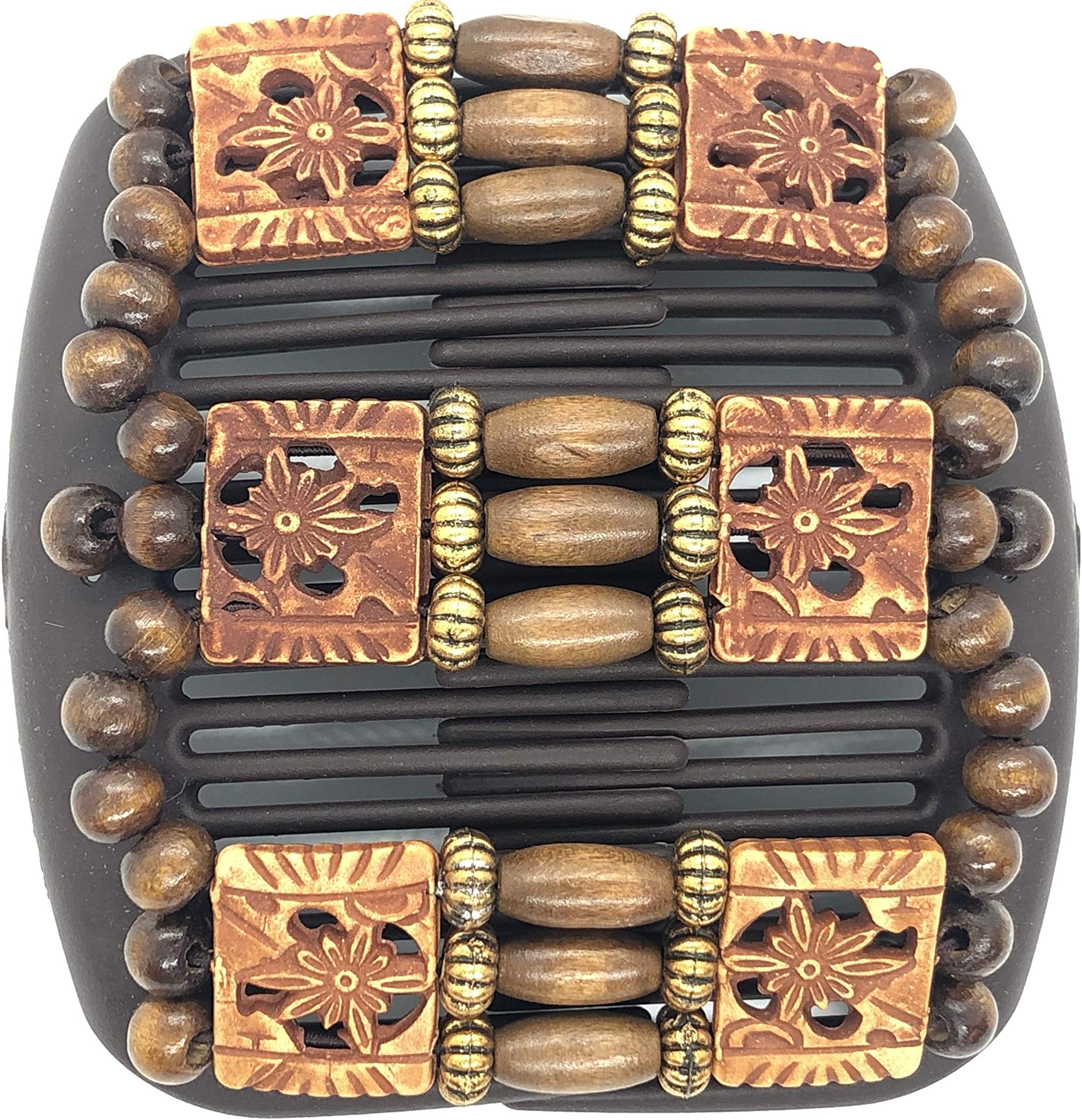 African Butterfly Hair Clip with Brown Interlocking Combs to Hold Hair All Day | AB103