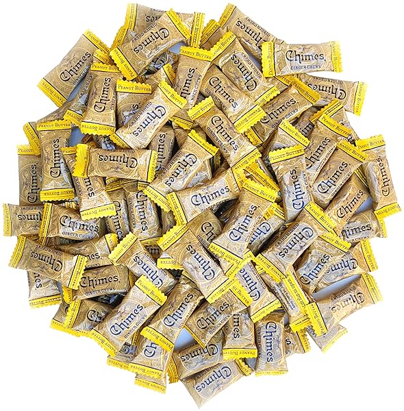 CHIMES PEANUT BUTTER GINGER CHEWS CANDY, 1-POUND BAG