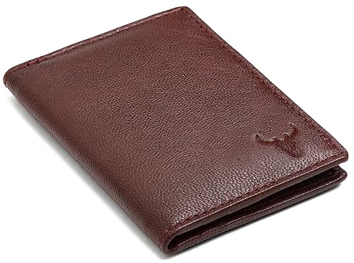 NAPA HIDE Leather Wallet for Men, CRD Maroon, Handcrafted