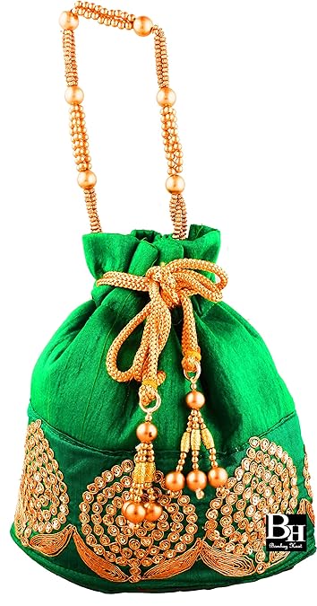 Bombay Haat WomenS Potli (Green,Bp0005)
