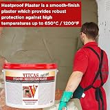 VITCAS 10KG Heat Resistant Plaster Smooth Finish Fireplace Stove BBQ 650°C view 3