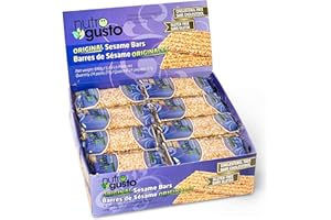 NutroGusto Sesame Bars – Cholesterol Free, Gluten Free, Healthy Snack Bar (Original -24 Bars x 27g)