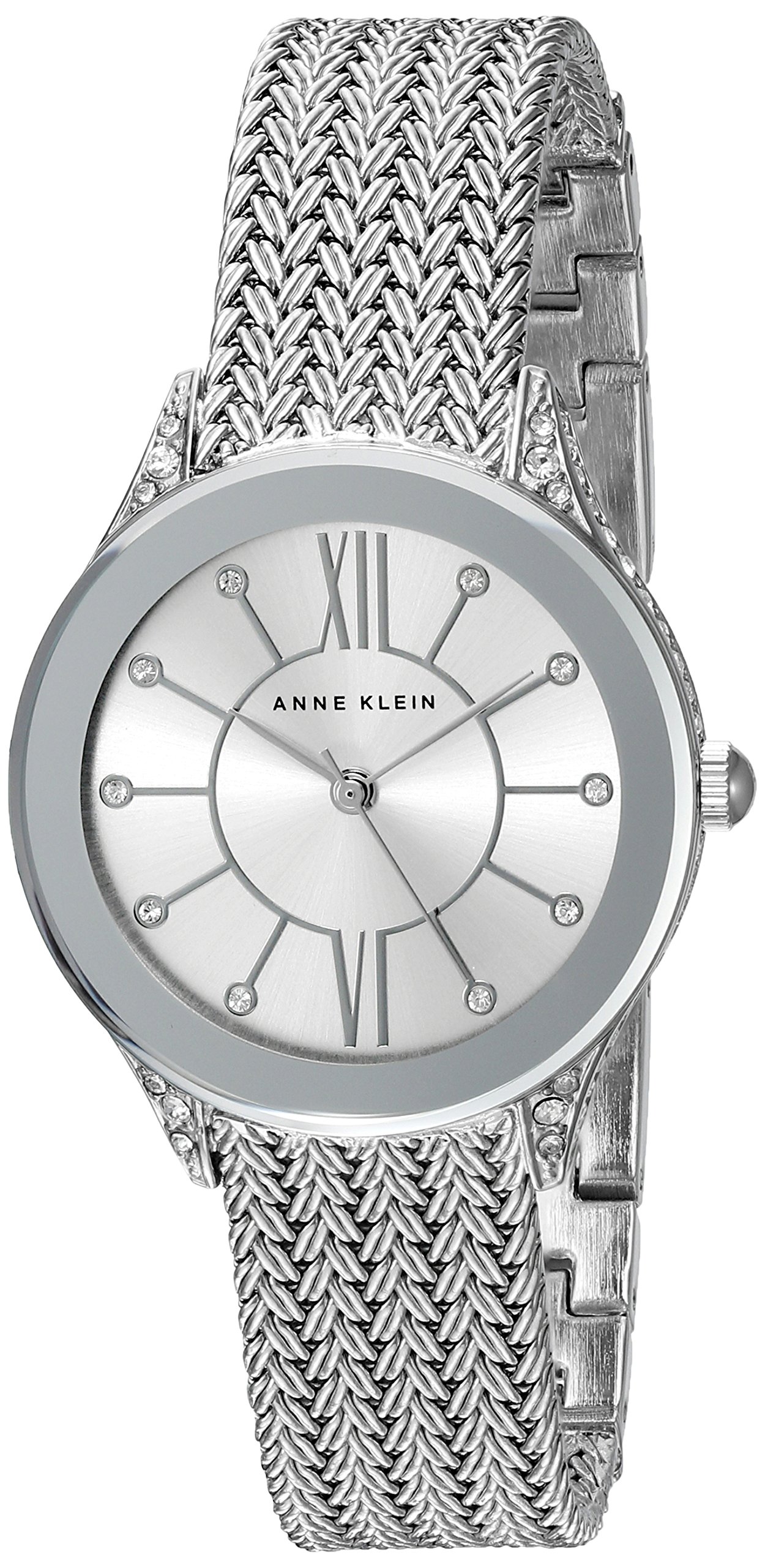Anne KleinAnne Klein Women's Premium Crystal Accented Mesh Bracelet Watch