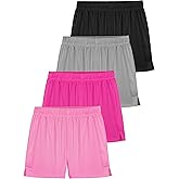 Resinta Girls Athletic Mesh Shorts Basketball Soccer Active Sports Gym Shorts for Youth Kids