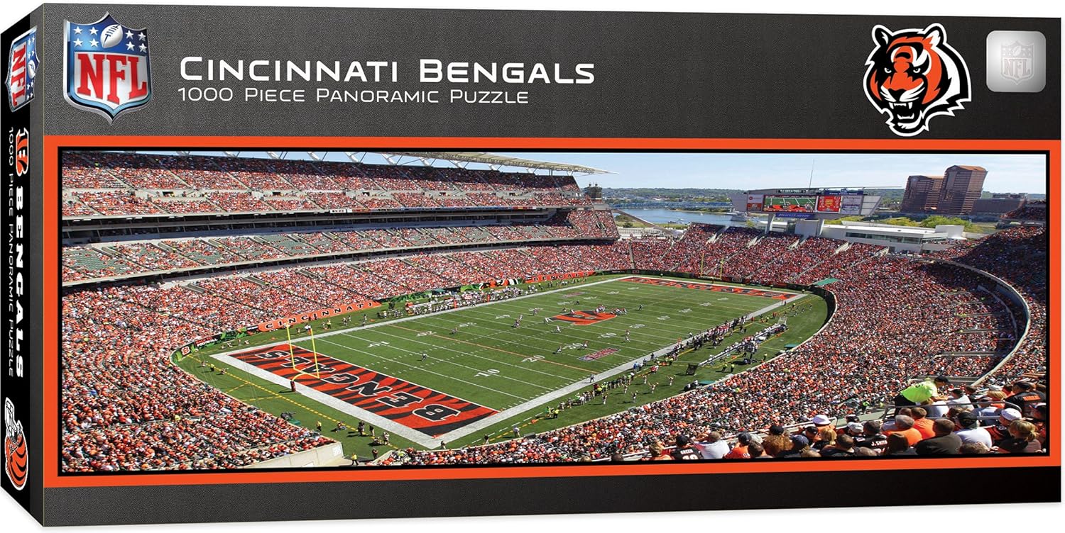 Masterpieces Nfl Cincinnati Bengals 1000 Piece Stadium Panoramic Jigsaw Puzzle Tnt Media Licensed Sports 705988914348 Accessory