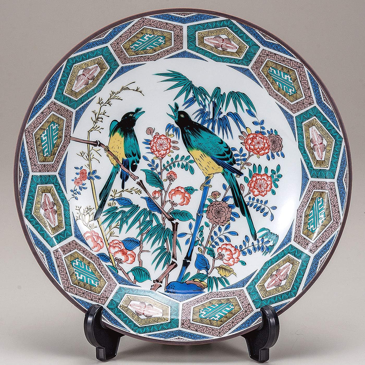 古九谷焼五彩手花鳥文小皿 工芸品