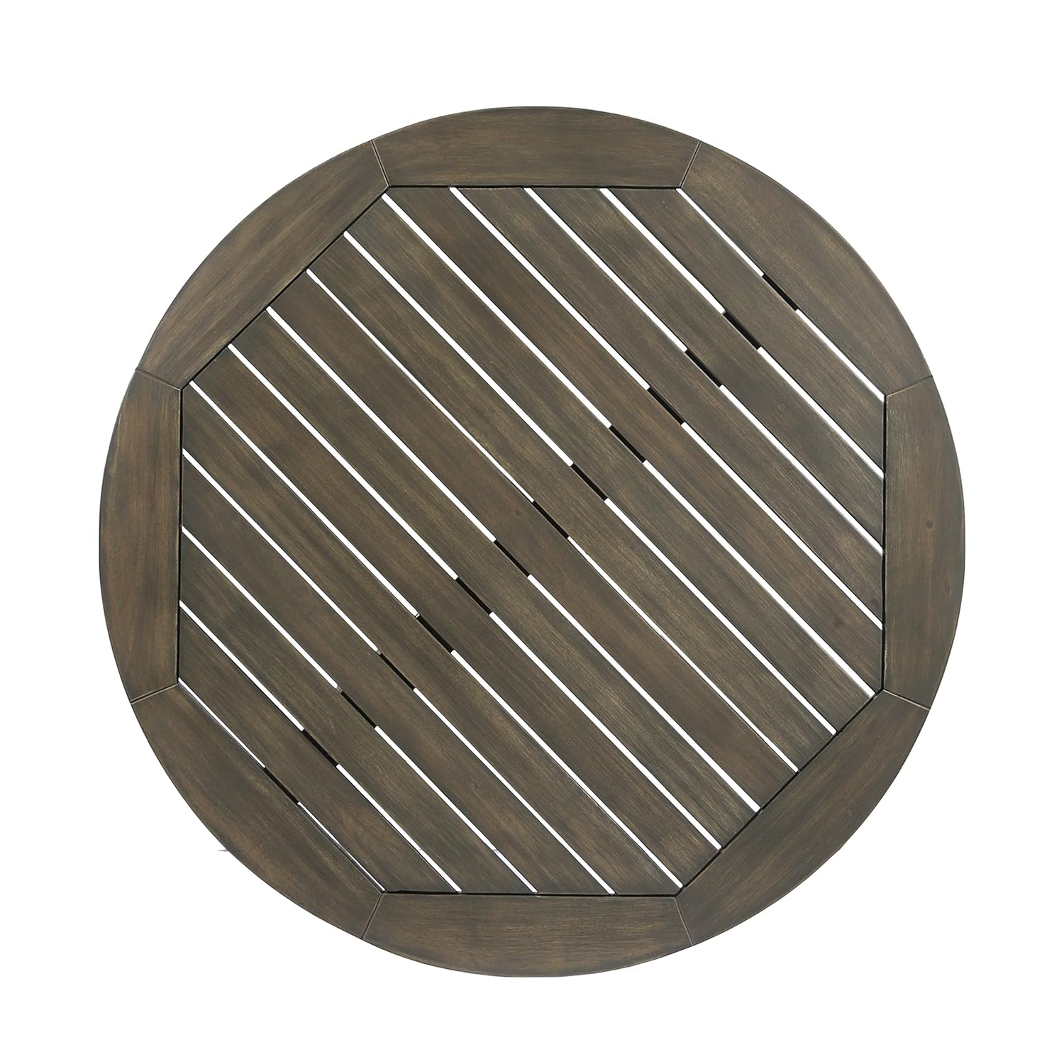 Christopher Knight Home 304871 Brigitte Outdoor Round Acacia Wood Bistro Table with X Legs, Grey: Industrial & Scientific