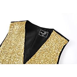 Pixiemain Mens Sequin Vest Christmas Party Vest
