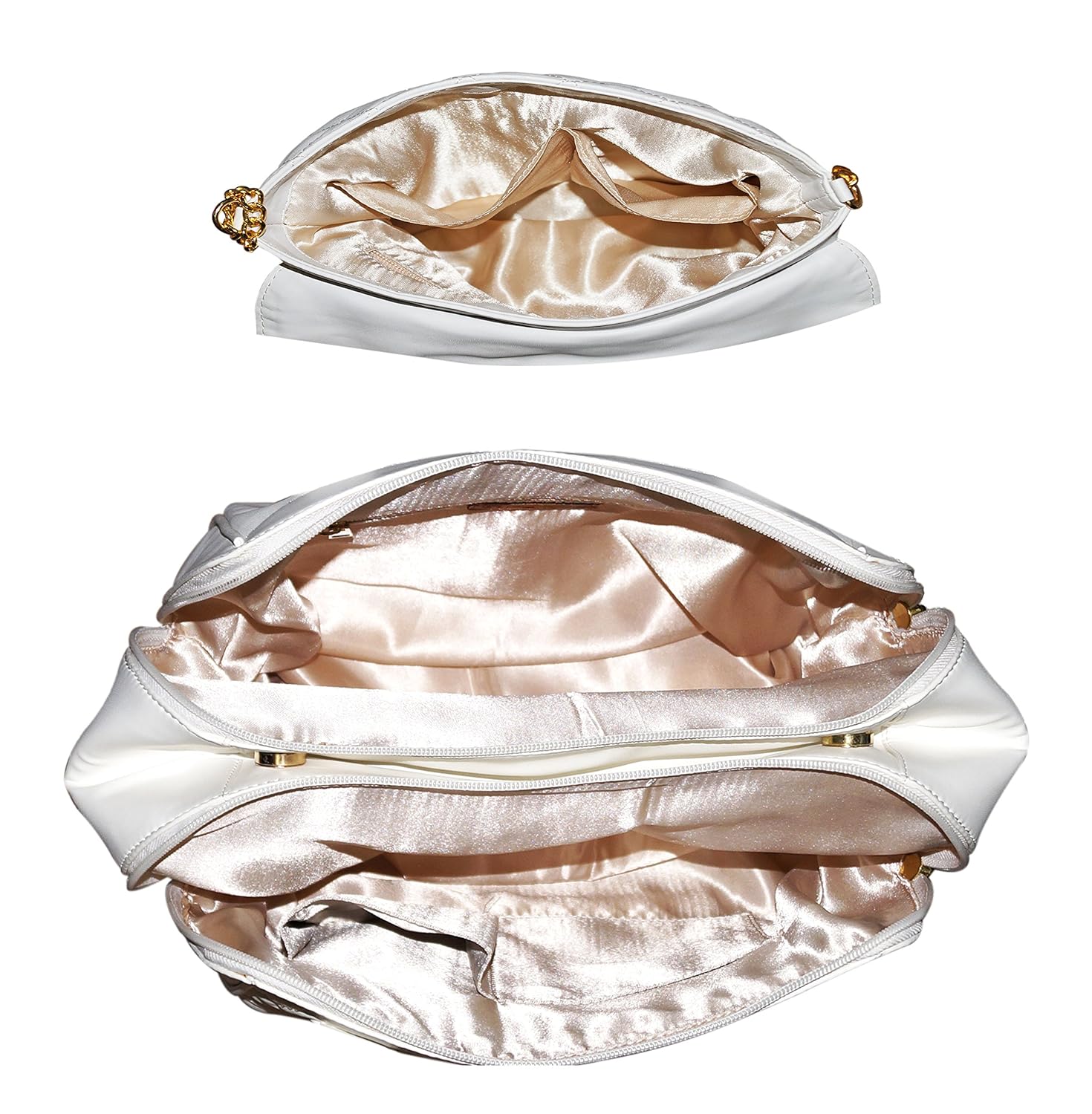 flying berry women's pu white handbag (pack of 2)