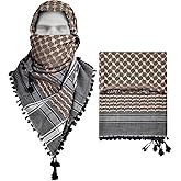 Micoop Large Size Premium Shemagh Scarf Arab Military Tactical Desert Scarf Wrap(48 by 48 inches)