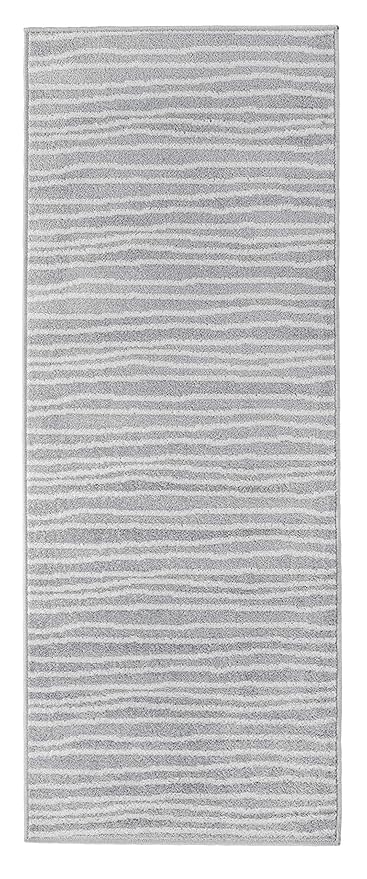 Andiamo Webteppich Bolognia Streifen-Muster Läufer modern Polypropylen Öko-Tex 100 Teppich Grau, 80x200 cm