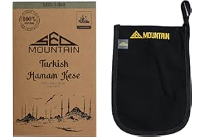 Sed Mountain - Exfoliating Glove - Body Scrub - Turkish Hammam Kese Mitt - Dead & Dry Skin Cleanser - Tan Remover Mitts - To Have a Soft Skin Care - For Women & Men 100% Natural Floss