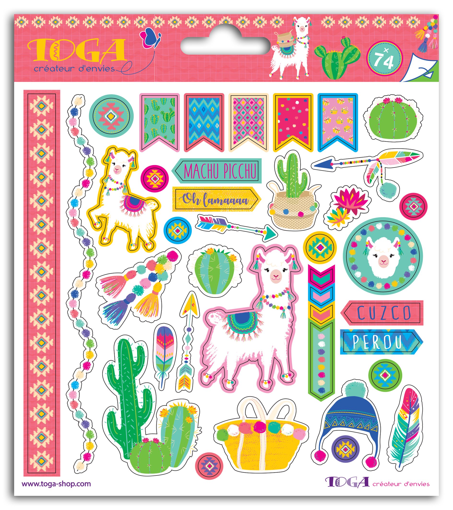 Toga Sticker, Paper, Multicolored, 15 x 17,5 x 0,2 cm