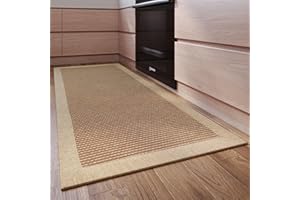 LUFEIJIASHI small kitchen rugs and mats non skid washable kitchen runner rug Absorbent farmhouse style kitchen floor mats for in front of sink (Light coffee, 24X40)