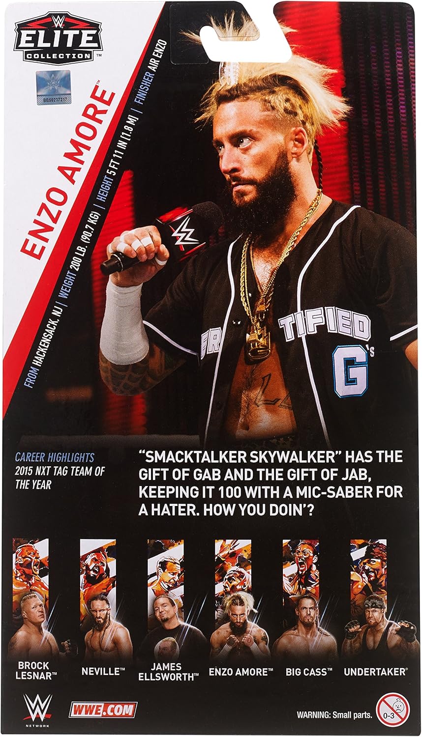 Amazon Com Wwe Enzo Amore Elite Collection Action Figure Toys Games