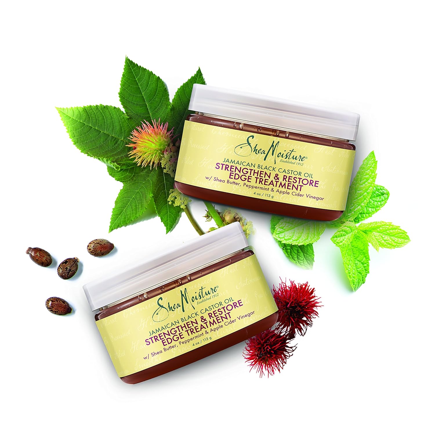 Shea Moisture Jamaican Black Castor Oil Strengthen & Restore Edge Treatment, 4 Oz, Pack of 2: Beauty
