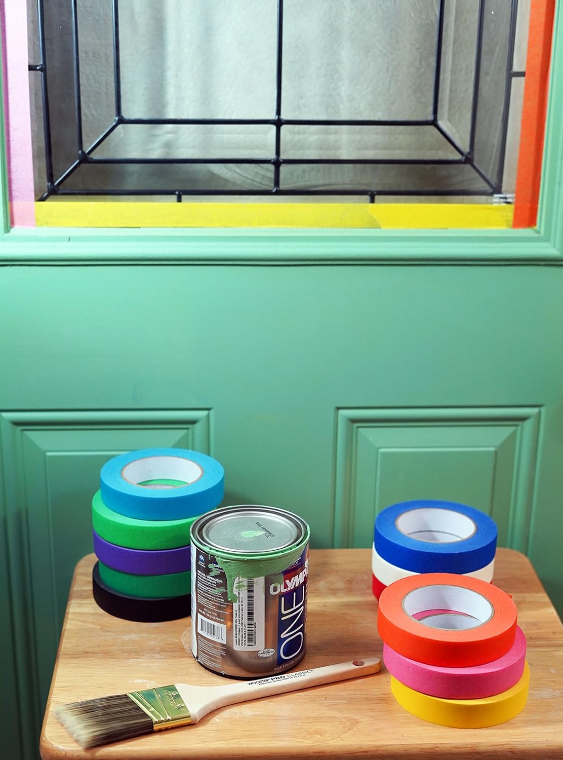 Multi Colored Pro-Grade Masking Tape 1 Inch x 60 Yards Rolls 11 Pack = 660 Yards Great for Crafts, Painting, Packing and Labeling. No Residue: Industrial & Scientific