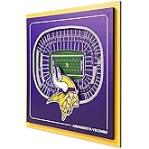 YouTheFan Officially-licensed NFL Stadium Series 3D Wall Art - multi-layer team stadium replica, detailed sports fan gift, indoor decor