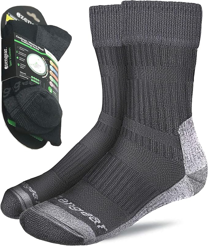 Premium Coolmax Merino Wool Hiking Socks for Men & Women Trekking