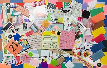 Amazon ハンドメイド キット コラージュ素材セット A 転写シール アルファベットテンプレートなど スクラップブック 文房具 オフィス用品