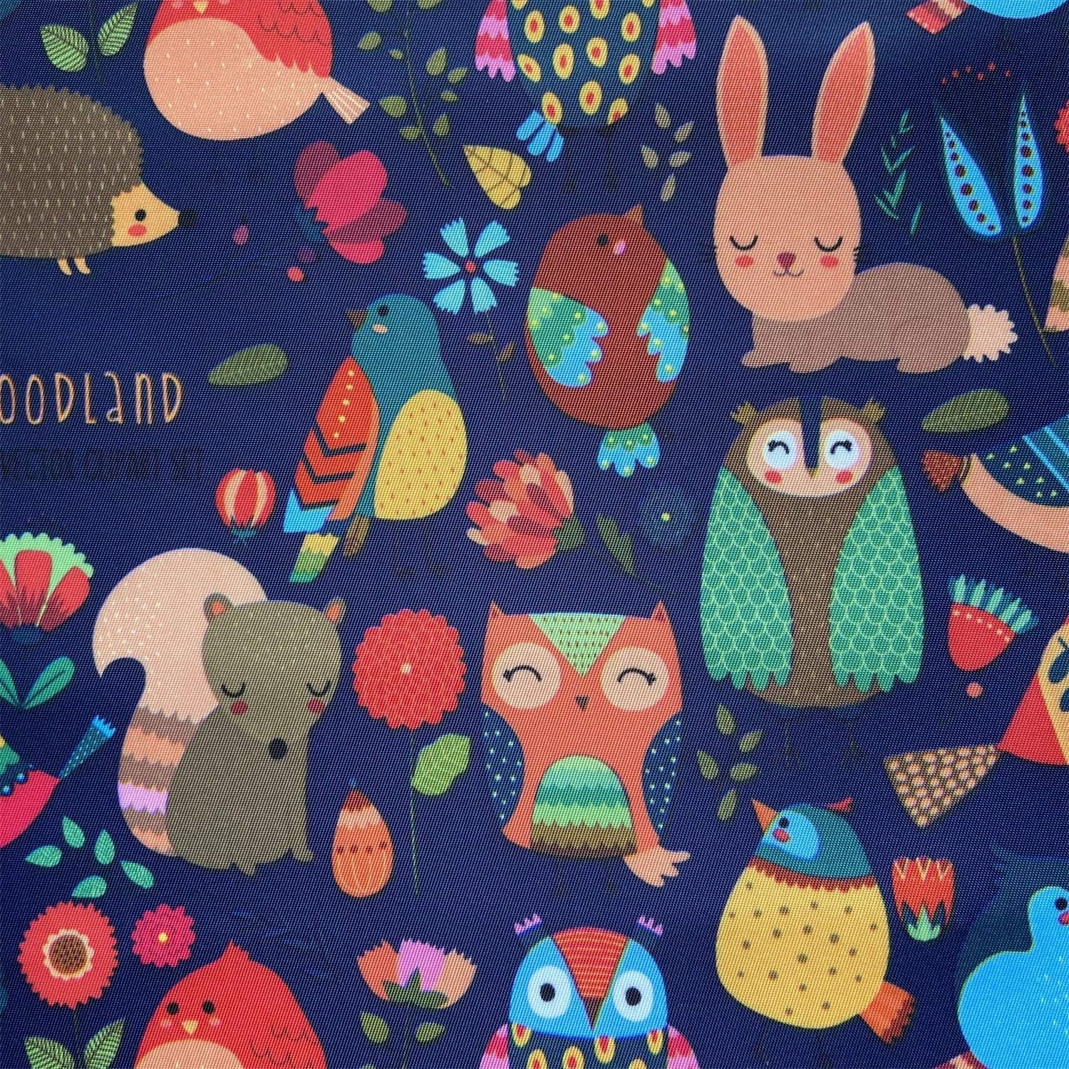 willikiva Printed Waterproof Quilting Fabric DIY Sewing Crafts Indoor Outdoor Upholstery Fabric by The Yard 36"(91.44CM) x 57"(145CM)(Forest Zoo)