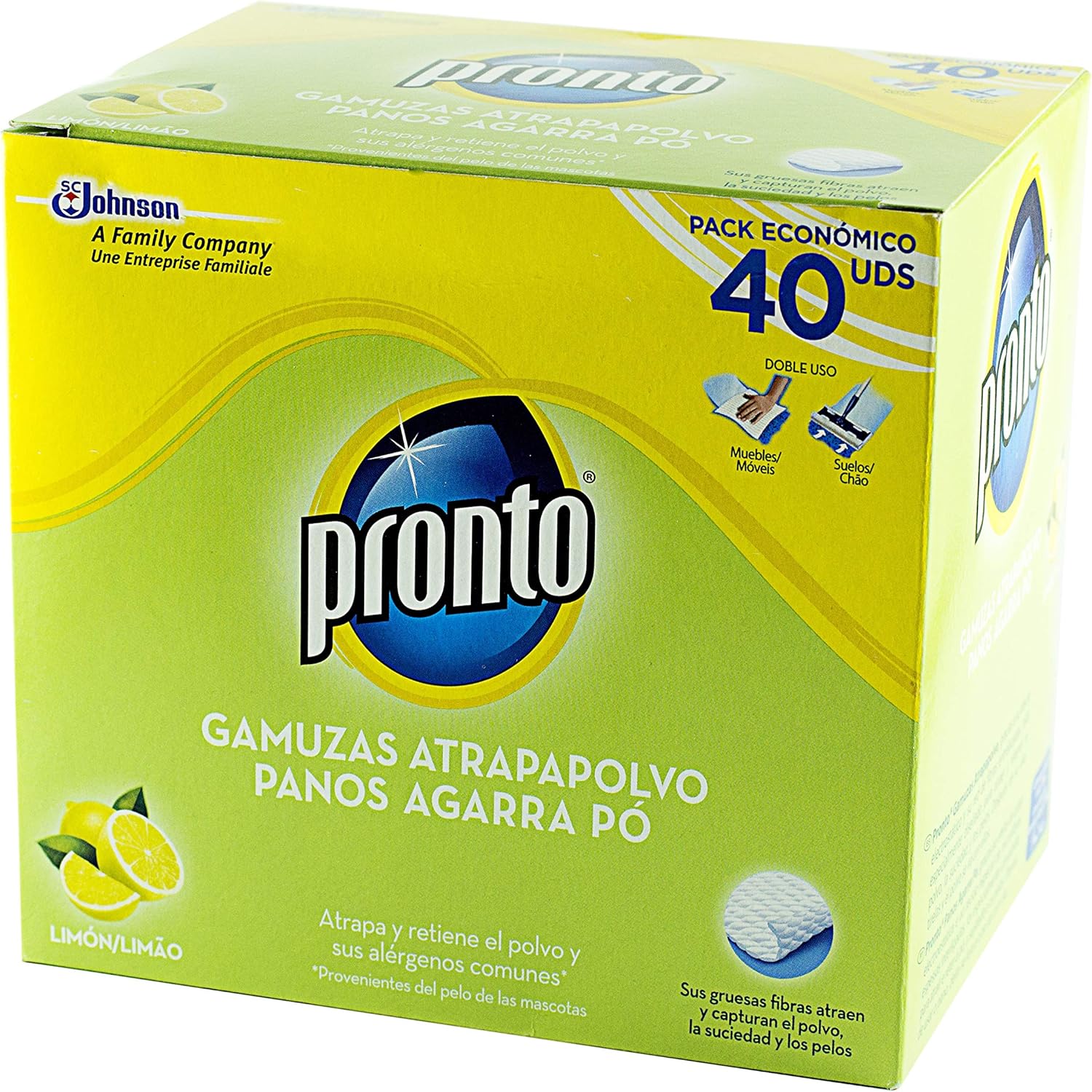 Pronto J681556 - Gamuzas Atrapapolvo, 40 Unidades: Amazon.es: Salud y cuidado personal