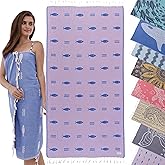 Extra Large Beach Towels Oversized (69 x 37 inch) - Turkish Cotton, Packable, Thin Swim Towels Quick Dry for Swimmers - Big Beach Towel for Adults - Cloud, Anti Sand, Lightweight, Compact Pool Towels