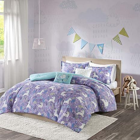 Amazon Com Urban Habitat Kids Comforter Vibrant Fun And Playful Unicorn Print Down Alternative All Season Children Bedding Set Girls Bedroom Decor Full Queen Purple Home Kitchen urban habitat kids comforter vibrant fun and playful unicorn print down alternative all season children bedding set girls bedroom decor full queen