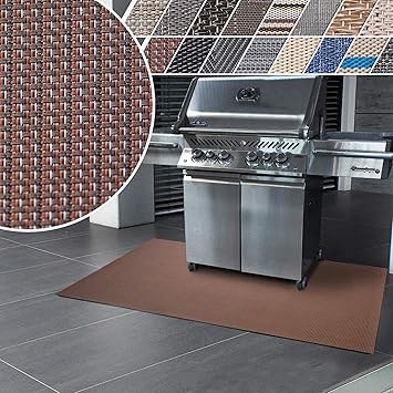 Casa Pura Teppich Fur Den Aussenbereich Grill Kuchenteppich Teppich Fur Terrasse Balkon Garten Feuerfest Pvc Modena 180x180 Cm Amazon De Kuche Haushalt