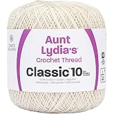 Red Heart Classic Crochet Thread, 1 Pack, Antique White, 1200 Foot